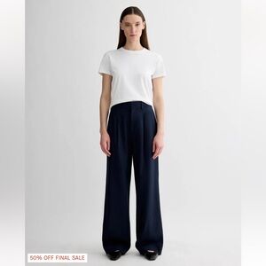 NWT Everlane Draper Buttersmooth Way High Navy Wide Leg Pants